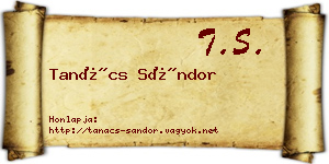 Tanács Sándor névjegykártya